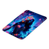 Godin van Licht Neon gloed Bos fantasy kunst Magneet (Linkerzijde)