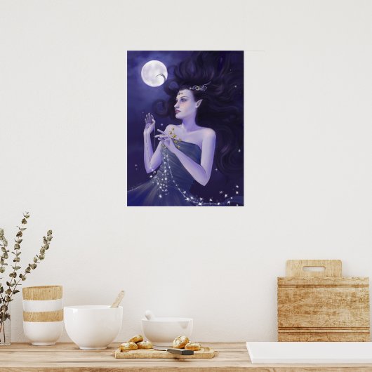 Godin van Night Art Print (Keuken)