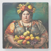 "Godin van Overdaad" Kleurrijk Portret    