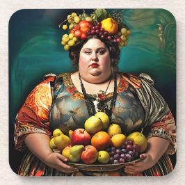"Godin van Overindulgence" Kleurrijk Portret Bier Onderzetter