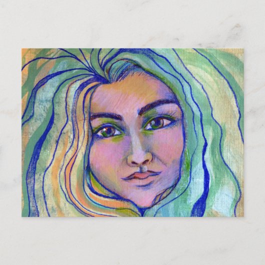 Godin van Stille Zeeën Briefkaart (Voorkant)