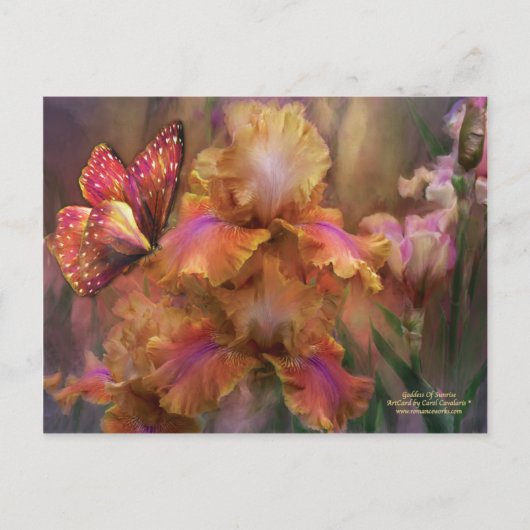 Godin van Sunrise Art Briefkaart (Voorkant)