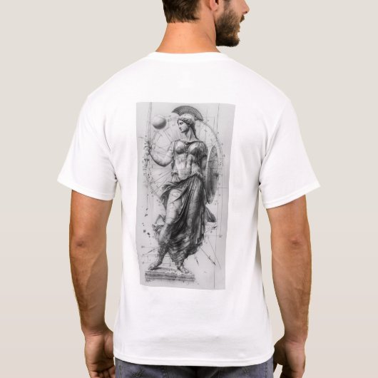 Godin van Wijsheid Athena T-shirt (Achterkant)