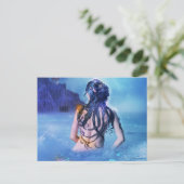 Godin van zee en nachtelijk briefkaart (Staand voorkant)