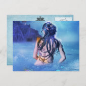 Godin van zee en nachtelijk briefkaart (Voorkant / Achterkant)