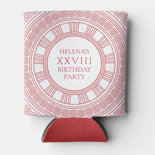 Godin verjaardagsfeest met aangepaste kleuren blikjeskoeler (Voorkant)