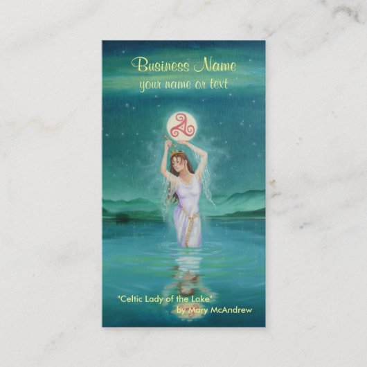 Godin Visitekaartje/Keltische Dame van het meer Visitekaartje (Voorkant)