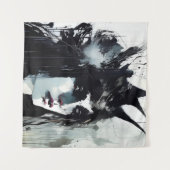 Godin zwart inkt schilderij wandkleed (Voorkant (horizontaal))