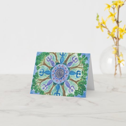 Godinnen dansen kaart (Gele Bloem)