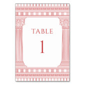 Godinnen Feest Tafel Nummers Kaart (Voorkant)