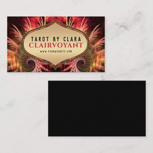 Godinnen Tempel Fractal Fantasie 02 Visitekaartjes Afsprakenkaartje (Voorkant / Achterkant)