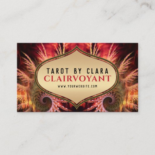 Godinnen Tempel Fractal Fantasie 02 Visitekaartjes Afsprakenkaartje (Voorkant)