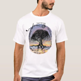 Godinnenboom als je maar op zonsondergang kijkt t-shirt