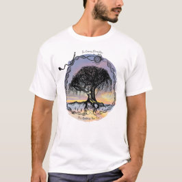 Godinnenboom in alle richtingen bij zonsondergang t-shirt