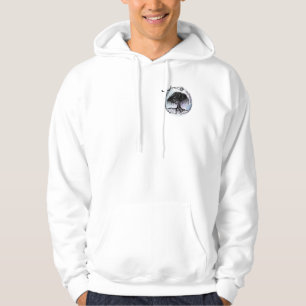 Godinnenboom in alle richtingen op Paarse Hoodie