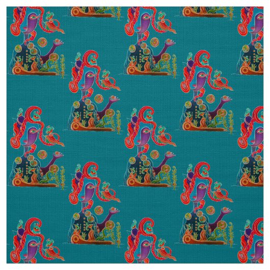 Godinnenpatroon Stof (Swatch)