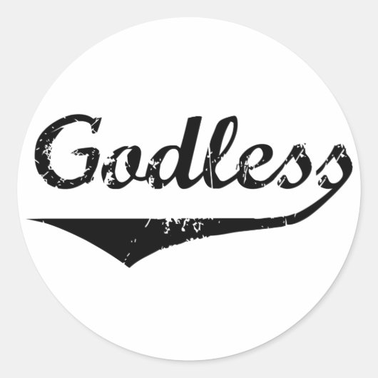 Godless 2 ronde sticker (Voorkant)