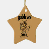 Godless Atheist Keramisch Ornament (Rechts)