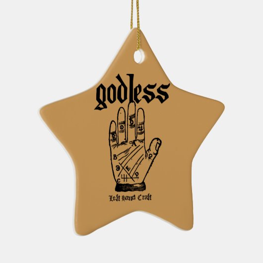 Godless Atheist Keramisch Ornament (Rechts)