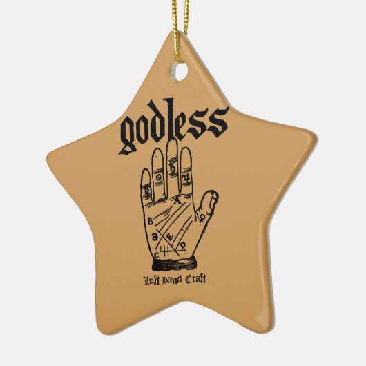 Godless Atheist Keramisch Ornament (Links)