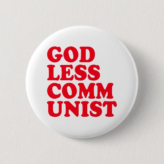 Godless communist ronde button 5,7 cm (Voorkant)