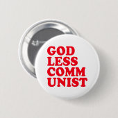 Godless communist ronde button 5,7 cm (Voorkant /achterkant)