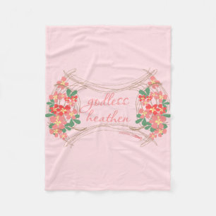 Godless Heathen Fleece Floral Blanket Deken