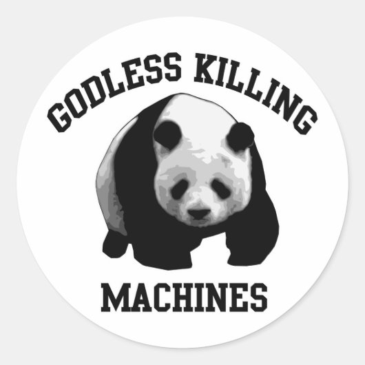 Godless Killing Machines Ronde Sticker (Voorkant)