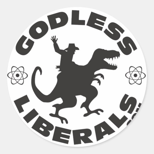 Godless Liberals Officiële Logo-Sticker Ronde Sticker (Voorkant)