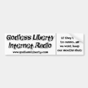 Godless Liberty "Censor Us" Bumpersticker
