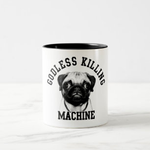 Godless moordmachine tweekleurige koffiemok