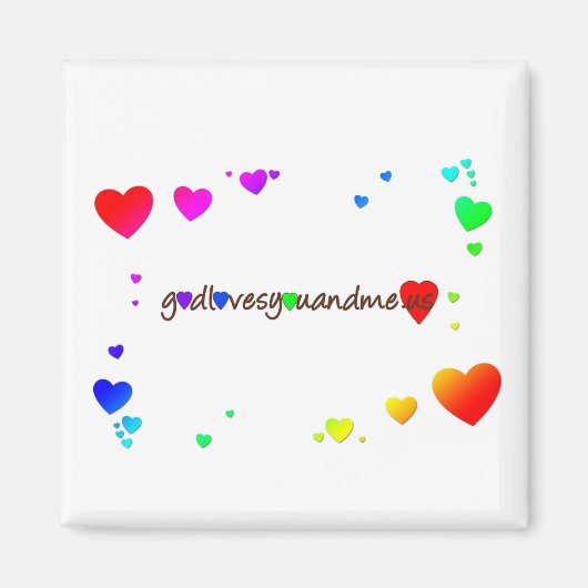 Godlovesyouandme.us Magneet (Voorkant)