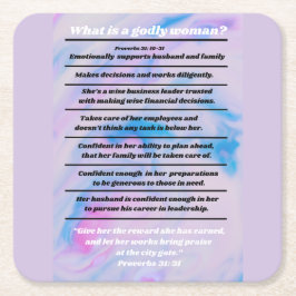Godly Woman List van Proverbs 31 Kartonnen Onderzetters