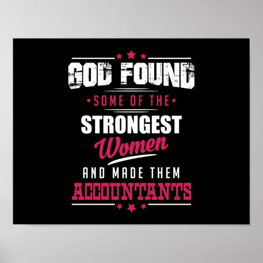 GodMade Accountants Hilarious Profession Design Poster (Voorkant)