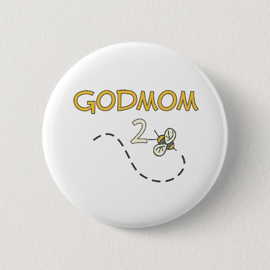 Godmam 2 Bee Ronde Button 5,7 Cm (Voorkant)