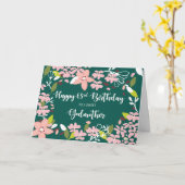 Godmoeder 63rd Birthday Green Flowers Kaart (Gele Bloem)