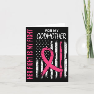 Godmoeder Borst Cancer Awareness Flag Family Figh Kaart