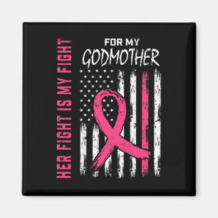 Godmoeder Borst Cancer Awareness Flag Family Figh Magneet