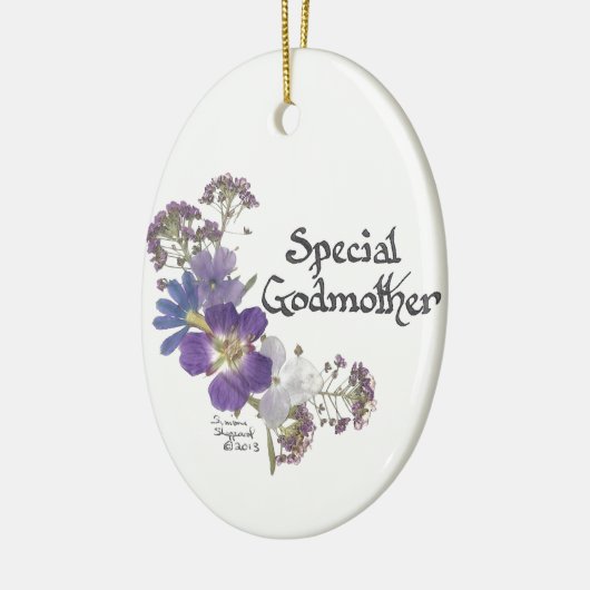Godmoeder eerbetote keramisch ornament (Links)