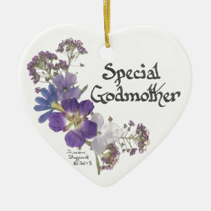 Godmoeder eerbetote keramisch ornament