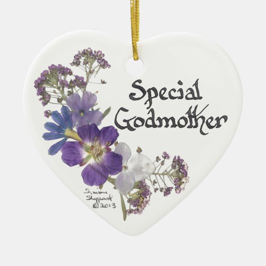 Godmoeder eerbetote keramisch ornament (Voorkant)