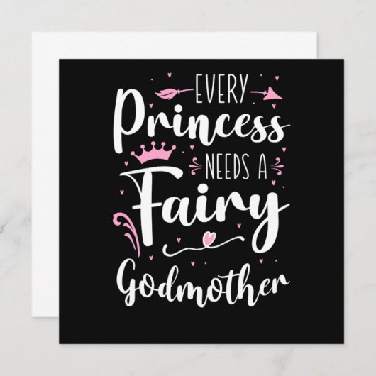 Godmoeder Elke prinses heeft een rare godmoeder no Kaart (Voorkant / Achterkant)