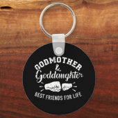 Godmoeder en peetdochter vrienden voor het leven sleutelhanger (Voorkant)