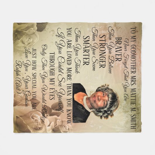 Godmoeder Fleece Blanket (Voorkant (Horizontaal))
