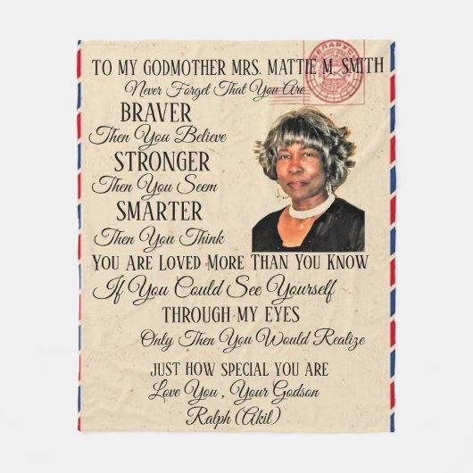 Godmoeder Fleece Blanket Deken (Voorkant)