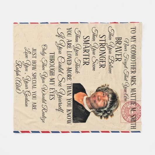 Godmoeder Fleece Blanket Deken (Voorkant (Horizontaal))