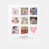 GODMOEDER FOTOCOLLAGE Cadeau met vers dat kan word Fleece Deken (Voorkant)