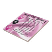 Godmoeder gedicht - 60e geboortedagontwerp tegeltje (Zijkant)