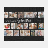 Godmoeder Herdenking 18 Foto Collage Fleece Deken (Voorkant (Horizontaal))