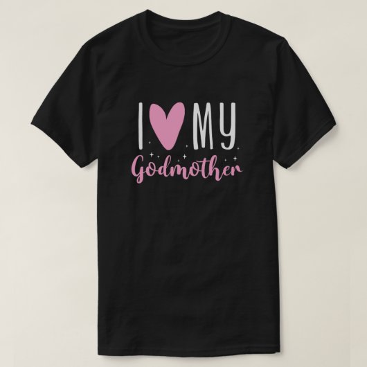 Godmoeder Ik hou van mijn godmoeder T-shirt (Design voorkant)